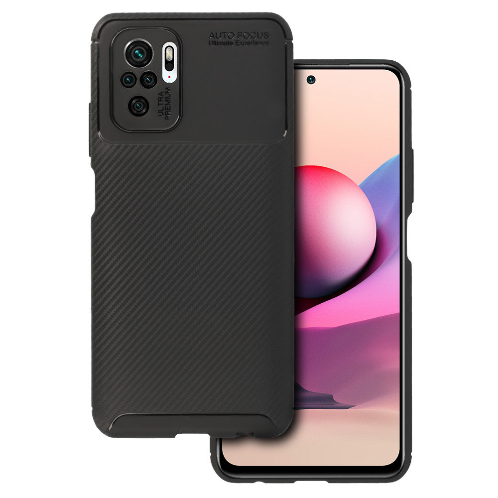 Husa Tel Protect Carbon Elite pentru Xiaomi Redmi Note 10/Note 10S/Poco M5S Negru