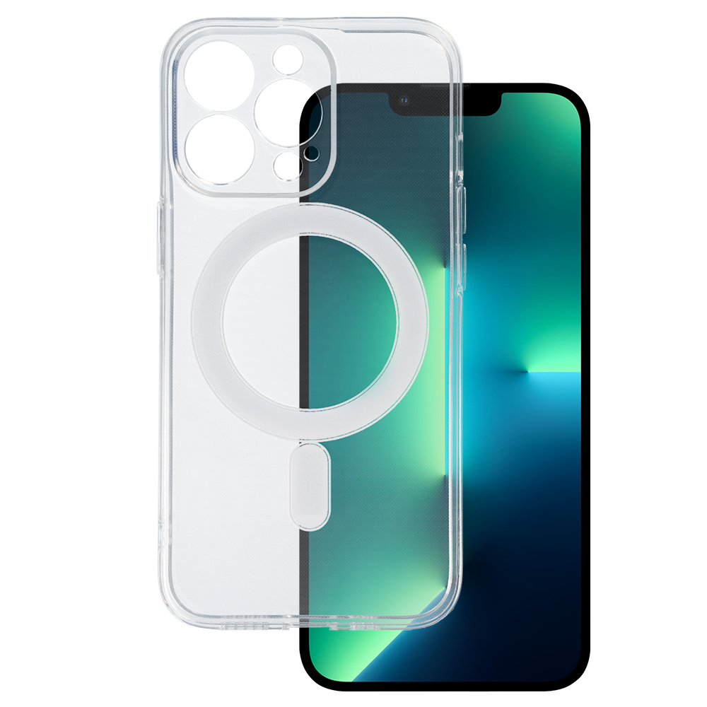 Husa TEL Protect Magsilicone pentru iPhone 13 Pro Transparent