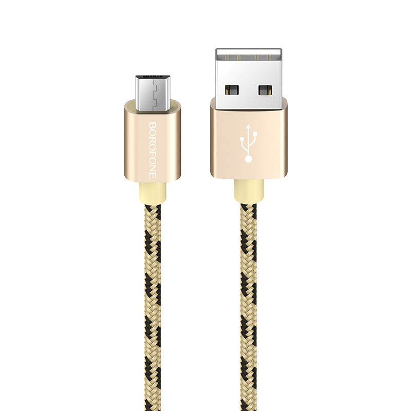 Cablu Borofone Bx24 Ring Current - USB To Micro USB - 2,4A 1 Metre Auriu