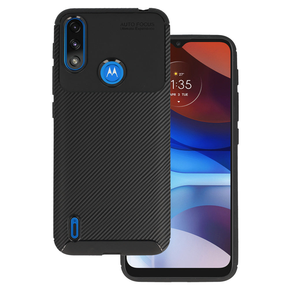 Husa Vennus Carbon Elite pentru Motorola E7 Power Negru