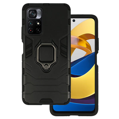 Husa Ring Armor pentru Xiaomi Redmi Note 11 5G/Note 11S 5G/Poco M4 Pro 5G Negru