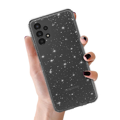 Husa Crystal Glitter pentru Samsung Galaxy A13 4G Argintiu