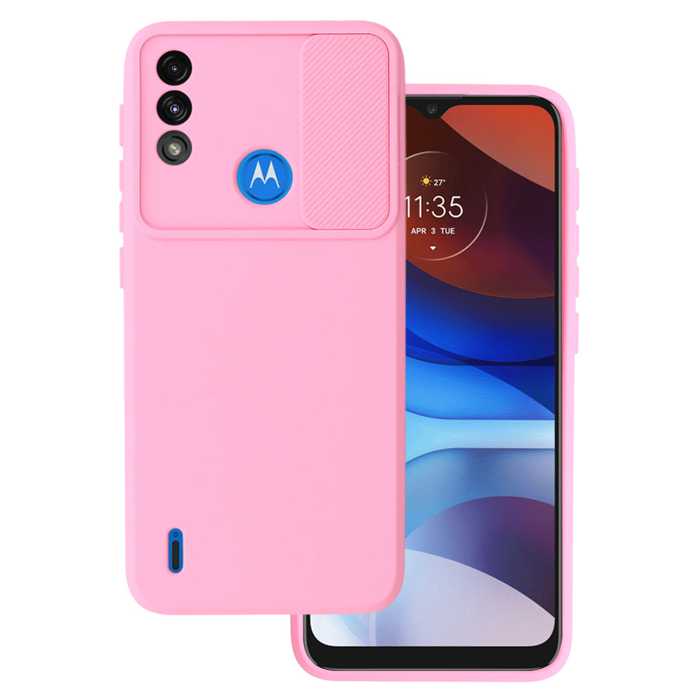 Husa Camshield Soft pentru Motorola Moto E7 Power/E7i Power Roz deschis