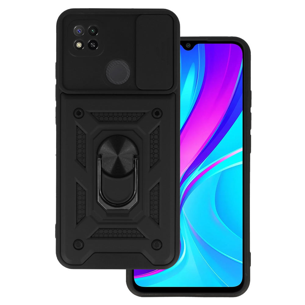 Husa Slide Camera Armor pentru Xiaomi Redmi 9C Negru