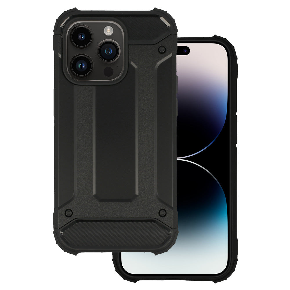 Husa Armor Carbon pentru iPhone 14 Pro Max Negru