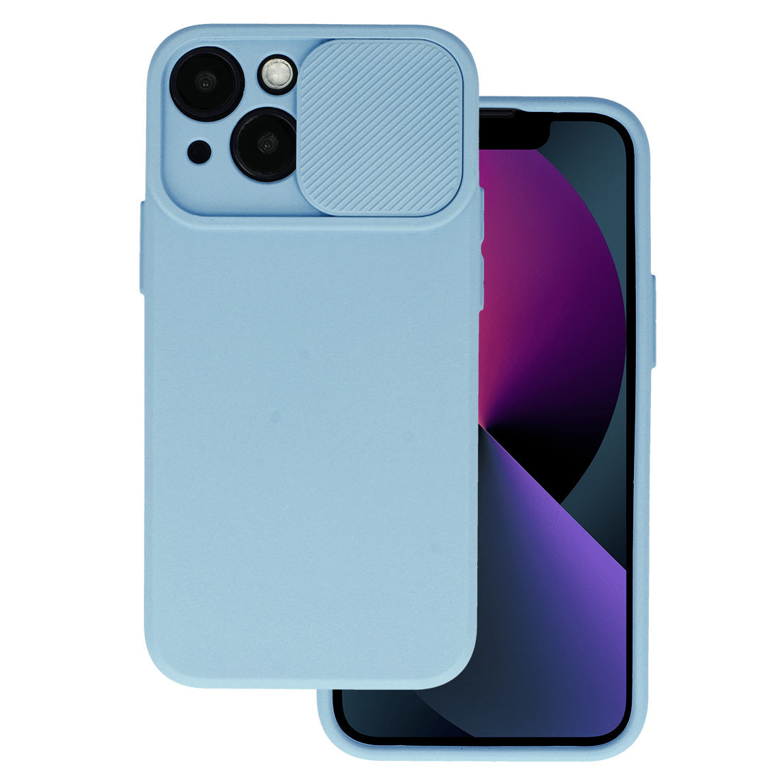Husa Camshield Soft pentru iPhone 14 Pro Albastru deschis