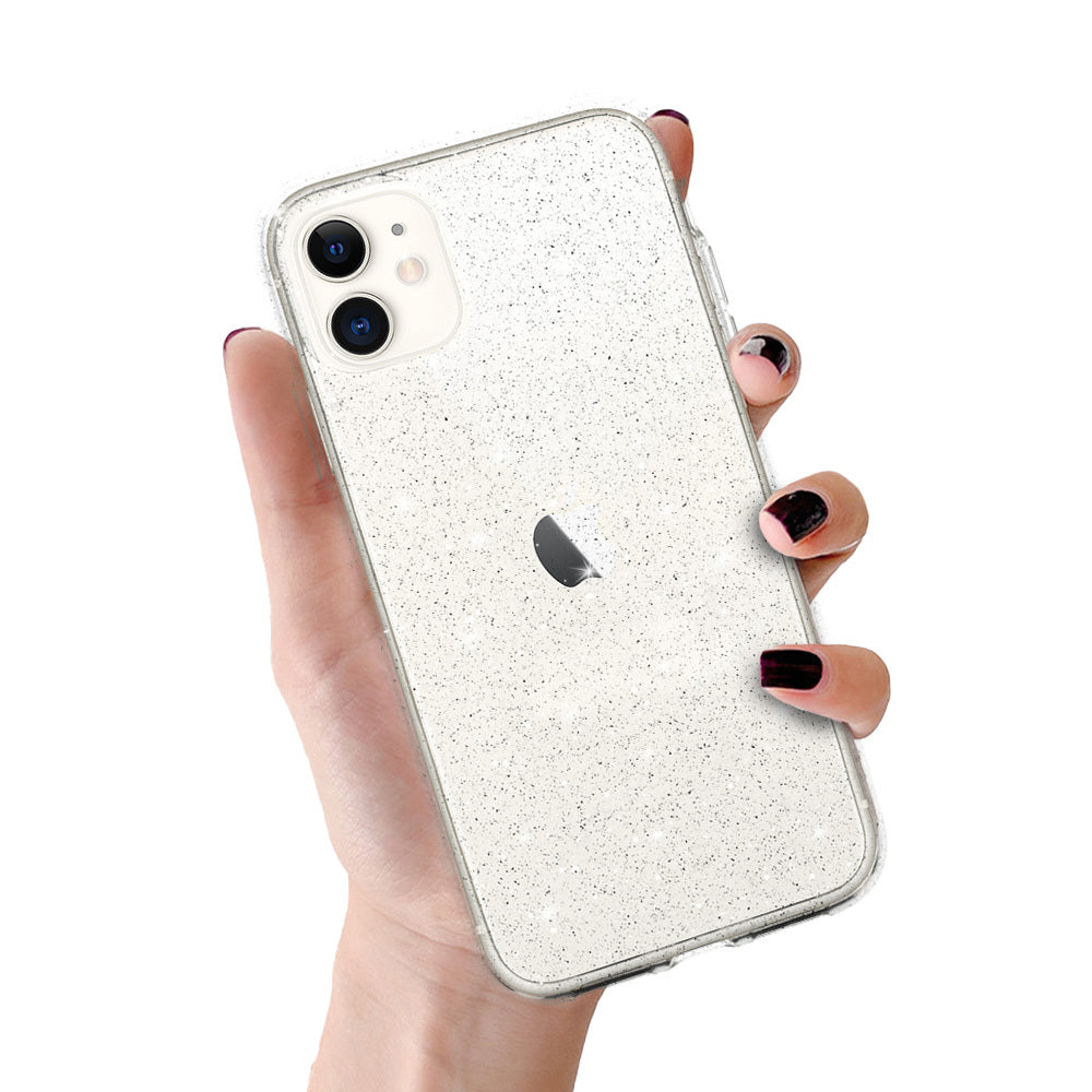 Husa Crystal Glitter pentru iPhone 11 Argintiu