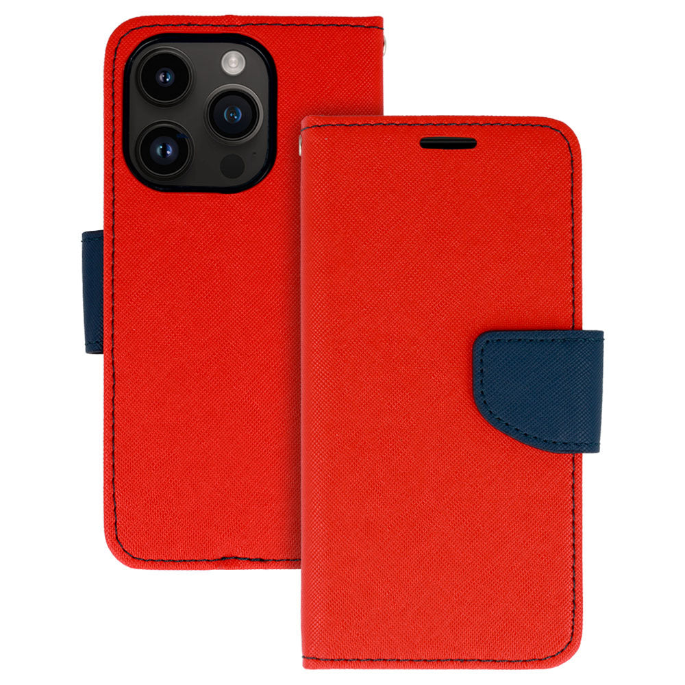 Husa Fancy pentru iPhone 14 Rosu-navy