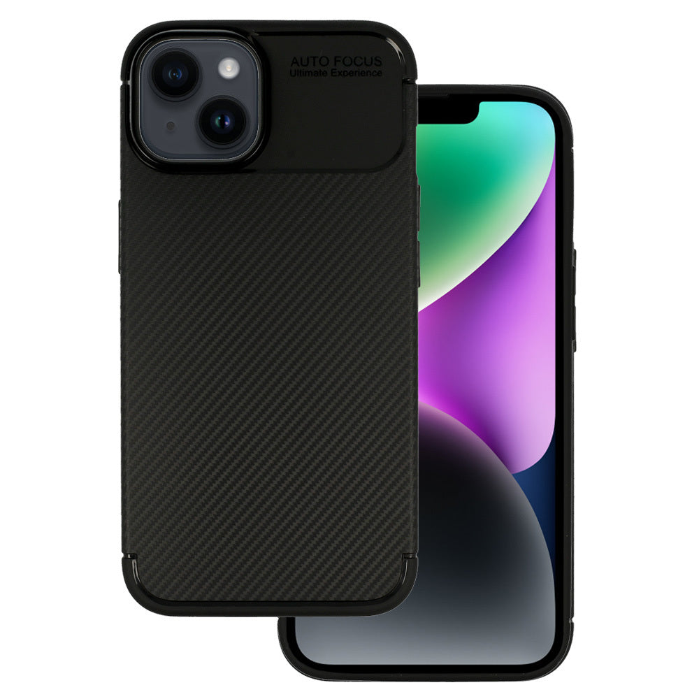 Husa Tel Protect Carbon Elite pentru iPhone 14 Negru