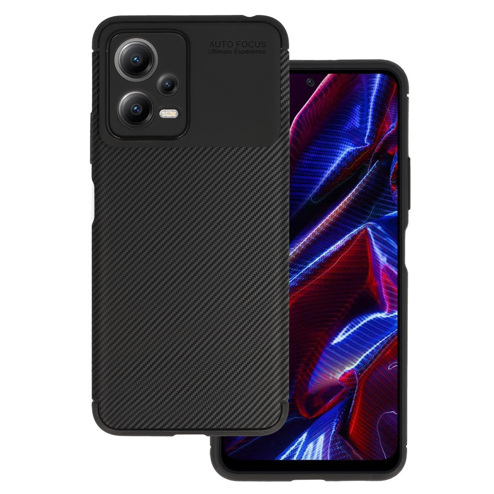 Husa Vennus Carbon Elite pentru Xiaomi Redmi Note 12 5G/Poco X5 Negru