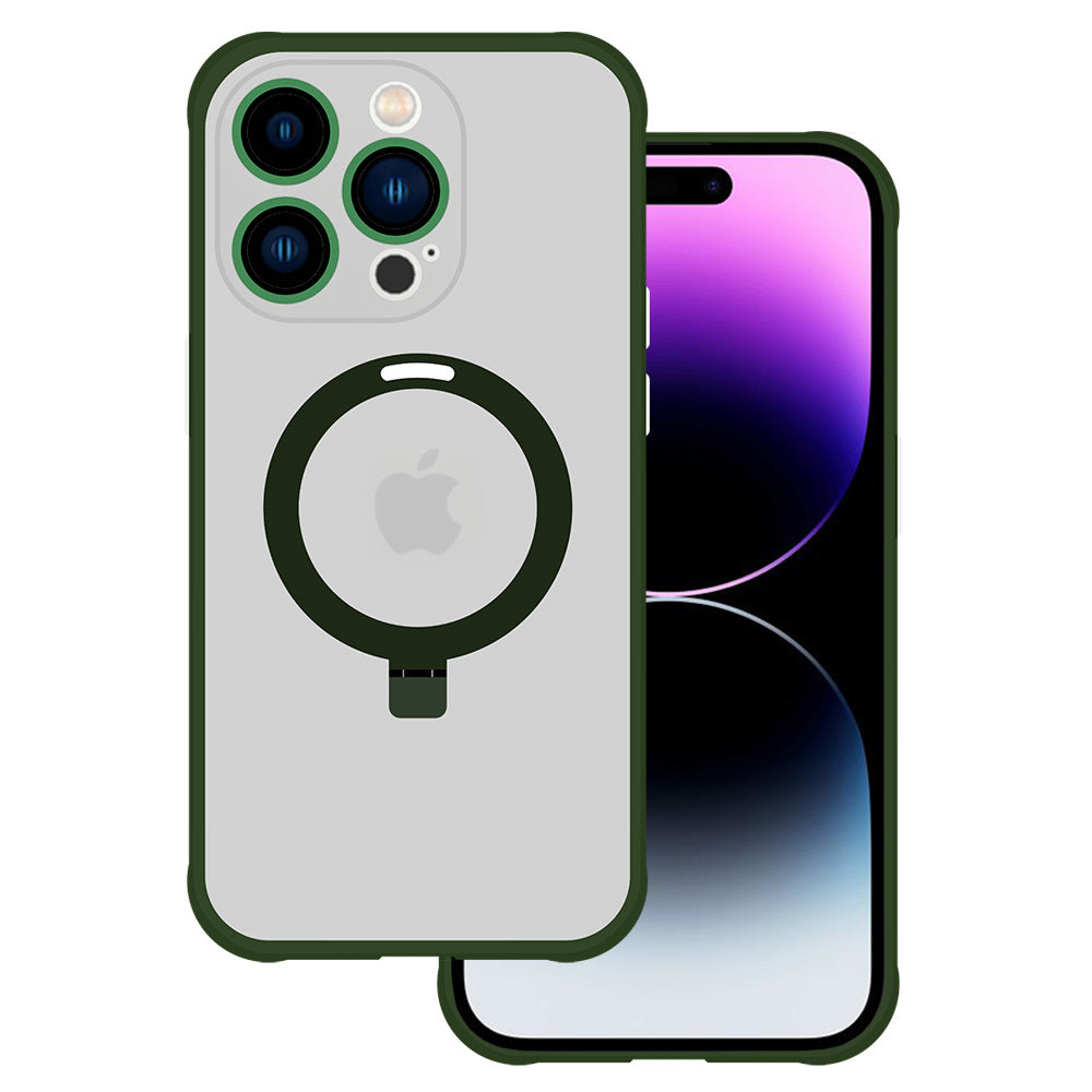 Husa Tel Protect Magical Magsafe Stand pentru iPhone 14 Pro Max Verde