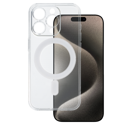 Husa TEL Protect Magsilicone pentru iPhone 15 Pro Transparent