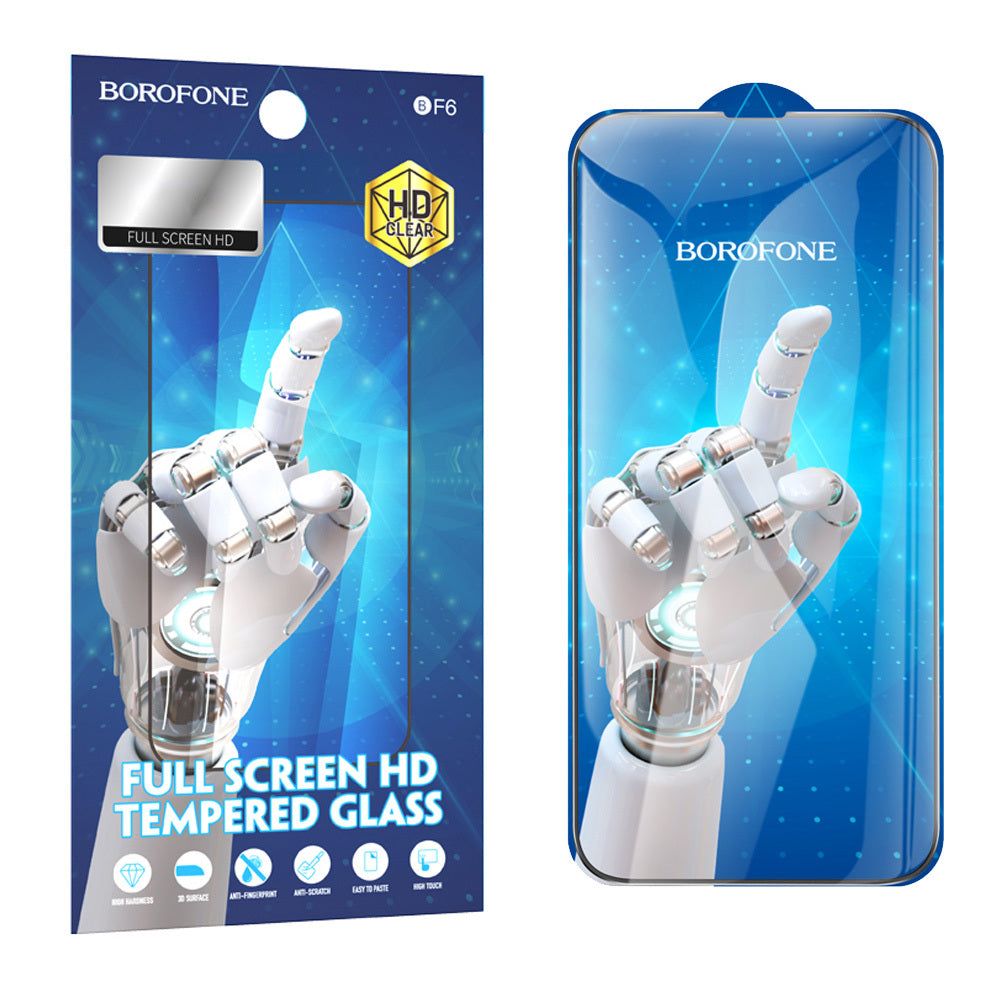 Folie Borofone sticla BF6 Diamond Armor ecran complet HD pentru iPhone 17e/16e/14/13/13 Pro - 10 Pieces