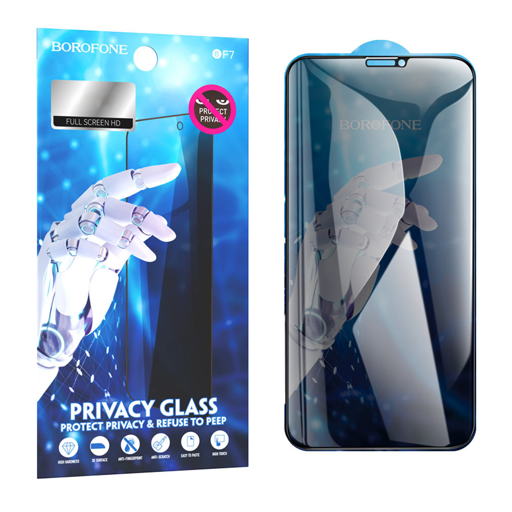 Folie Borofone sticla BF7 Diamond Armor ecran complet Anti-spy pentru iPhone X/XS/11 Pro - 10 Pieces
