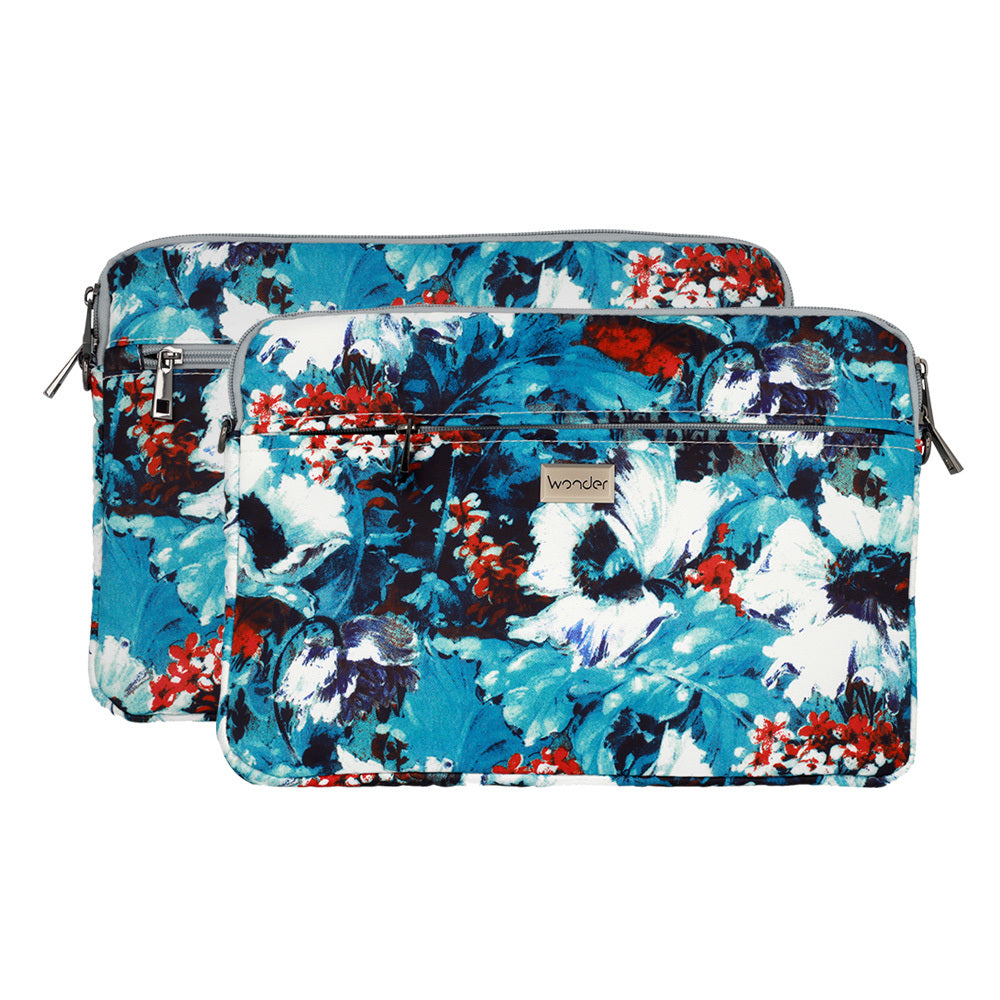 Husa laptop Wonder 15-16 Inches Alb Poppies