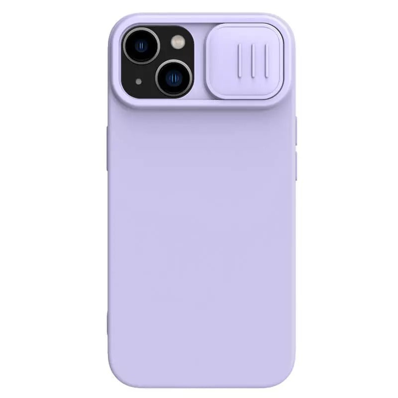Husa Nillkin Camshield Silky Silicone pentru iPhone 15 Plus Mov