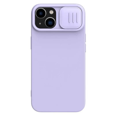 Husa Nillkin Camshield Silky Silicone pentru iPhone 15 Plus Mov