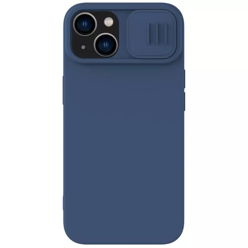 Husa Nillkin Camshield Silky Silicone pentru iPhone 15 Plus Navy