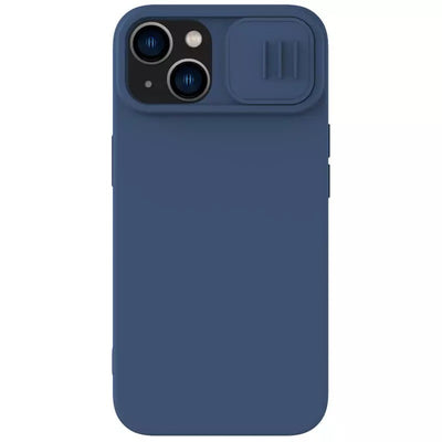 Husa Nillkin Camshield Silky Silicone pentru iPhone 15 Plus Navy