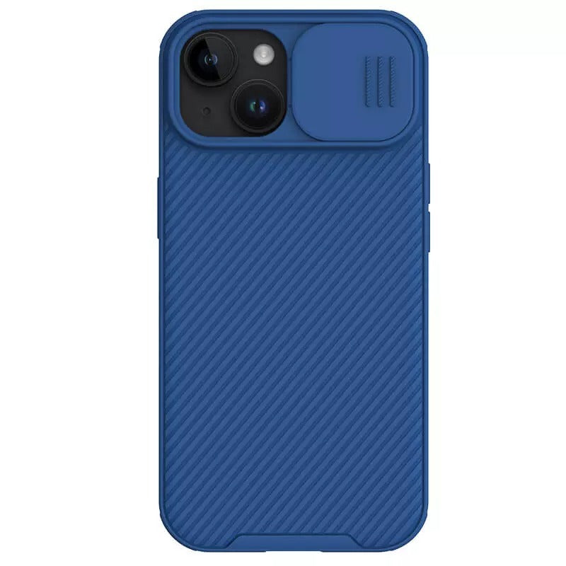 Husa Nillkin Camshield Pro PC+TPU pentru iPhone 15 Plus Albastru