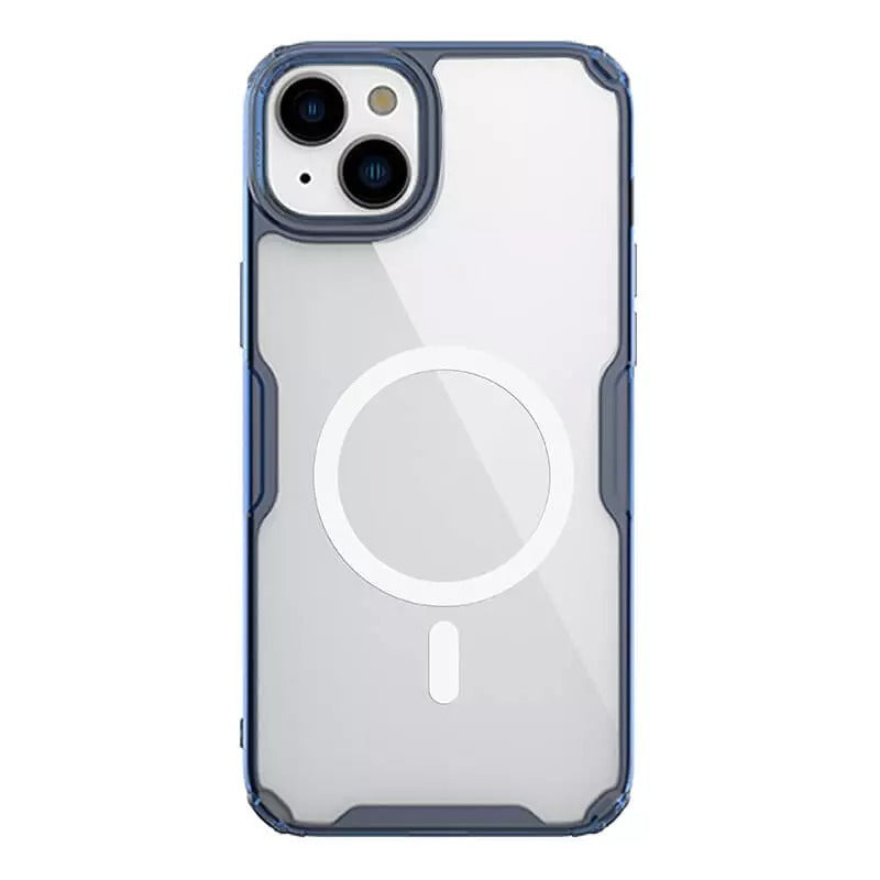 Husa Nillkin Nature Pro Magnetic TPU pentru iPhone 15 Plus Transparent-Albastru