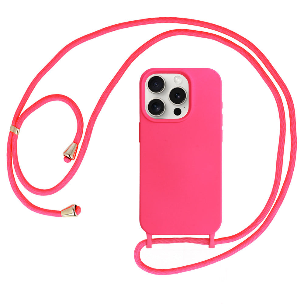 Husa Curea Silicone pentru iPhone 15 Plus Design 1 Roz