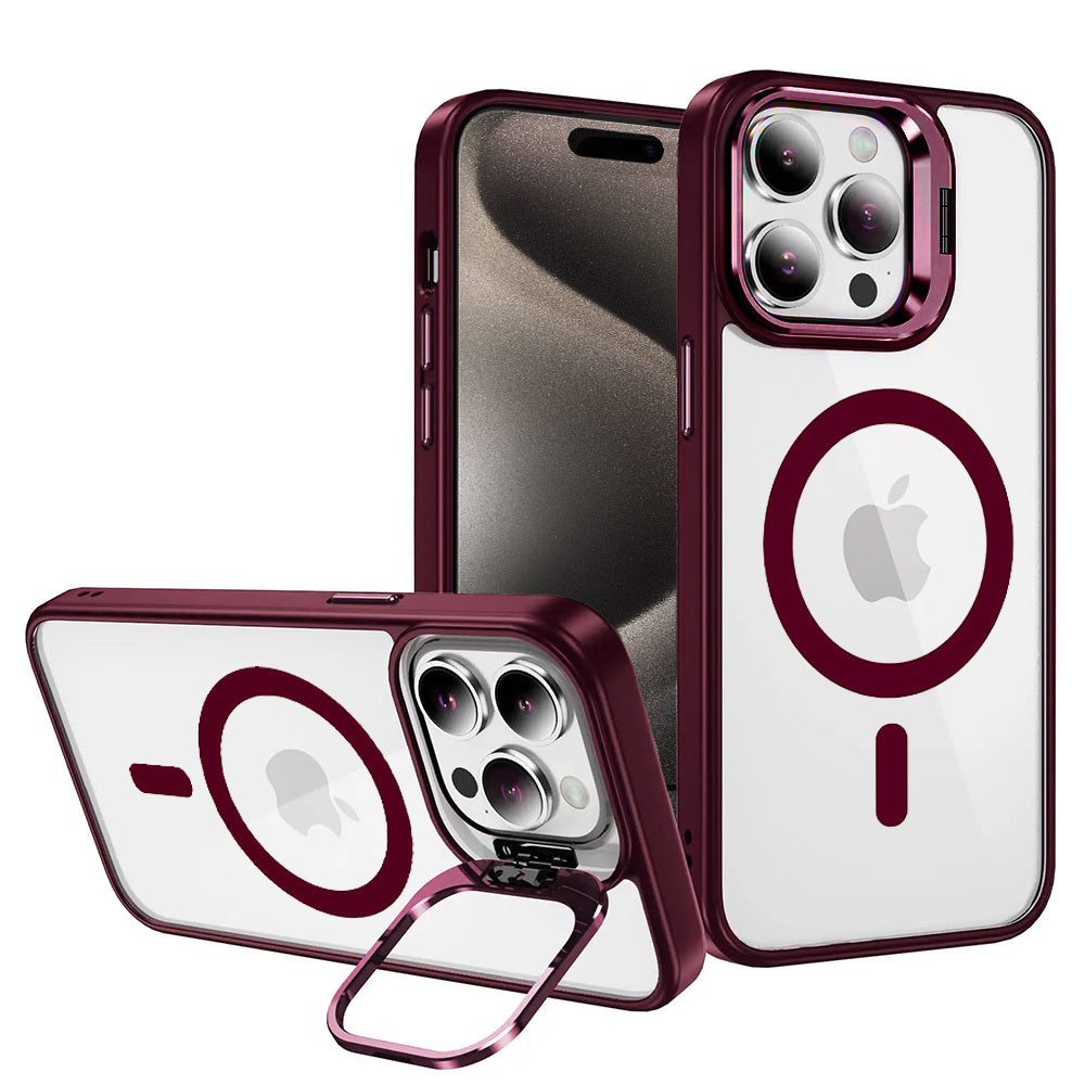 Husa Tel Protect Kickstand Magsafe pentru iPhone 11 Burgundy