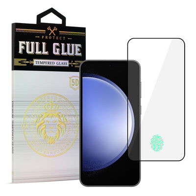 Folie sticla Hard Full Glue 5D pentru Samsung Galaxy S23 Plus Negru (cu Fingerprint Unlock)
