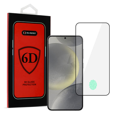 Folie Tel Protect Full Glue 6D sticla pentru Samsung Galaxy S24 Plus Negru (cu Fingerprint Unlock)