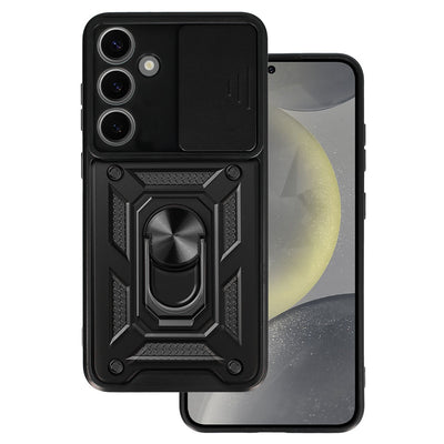 Husa Slide Camera Armor pentru Samsung Galaxy A35 Negru