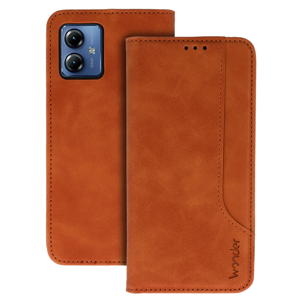 Husa Wonder Prime pentru Motorola Moto G14 Maro