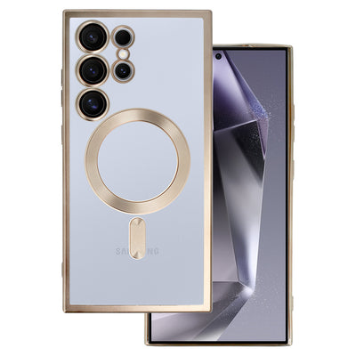 Husa Metallic Magsafe pentru Samsung Galaxy S24 Titanium
