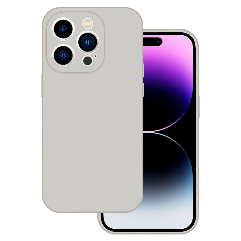 Husa Tel Protect Silicone Premium pentru iPhone 14 Pro Max Titanium