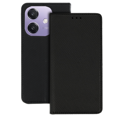 Husa Smart Book Magnet pentru Oppo A40 4G Negru