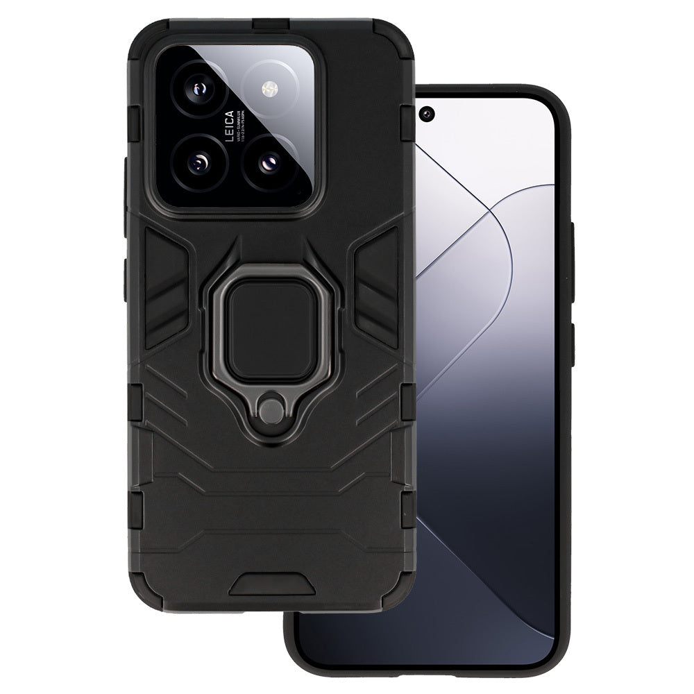 Husa Ring Armor pentru Xiaomi 14 Negru