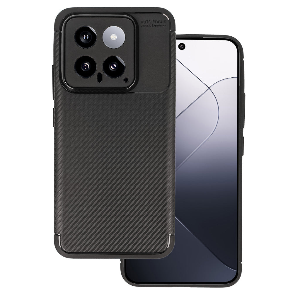 Husa Tel Protect Carbon Elite pentru Xiaomi 14 Ultra Negru