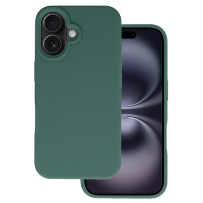 Husa Tel Protect Silicone Premium pentru iPhone 16 Verde inchis