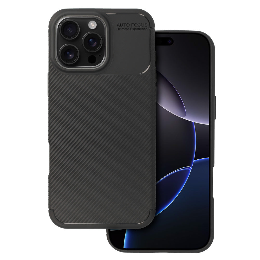 Husa Tel Protect Carbon Elite pentru iPhone 16 Pro Max Negru