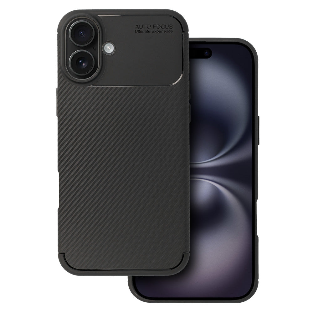 Husa Tel Protect Carbon Elite pentru iPhone 16 Plus Negru