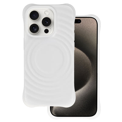Husa Tel Protect Wave Magsafe pentru iPhone 15 Pro Max Alb