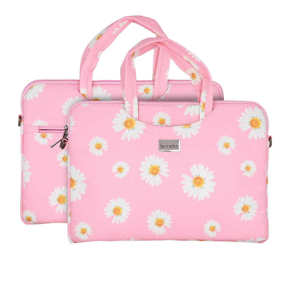 Husa Wonder Briefcase Laptop 13-14 Inches Roz Daisies