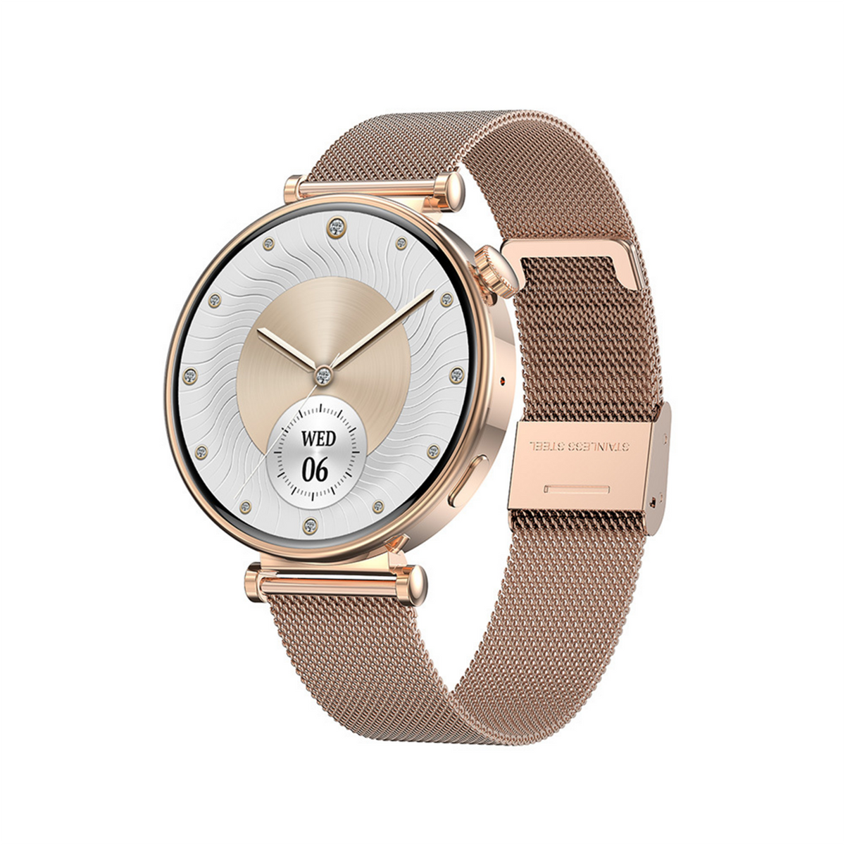 Smartwatch Blavec W-17 Amber HD Amoled Voice Call Roz auriu + 2 Bands