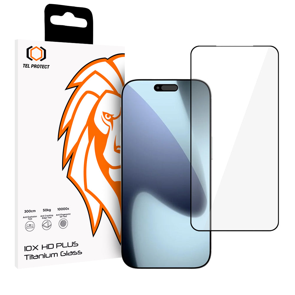 Folie sticla Tel Protect 10X HD Plus Titanium pentru iPhone 16 Pro/17