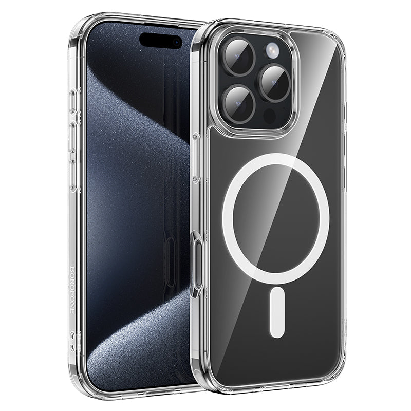 Husa Borofone BI5 Ice Shield Magnetic iPhone 16 Pro Max Transparent