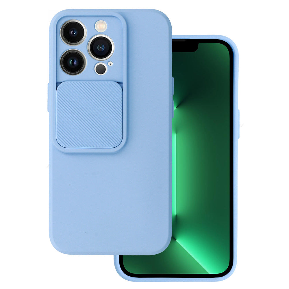 Husa Camshield Soft pentru iPhone 13 Pro Albastru deschis