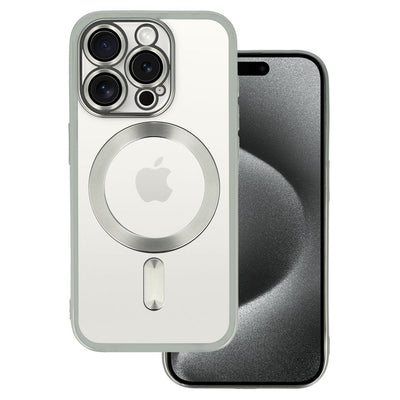 Husa Metallic Magsafe pentru iPhone 16 Pro Argintiu