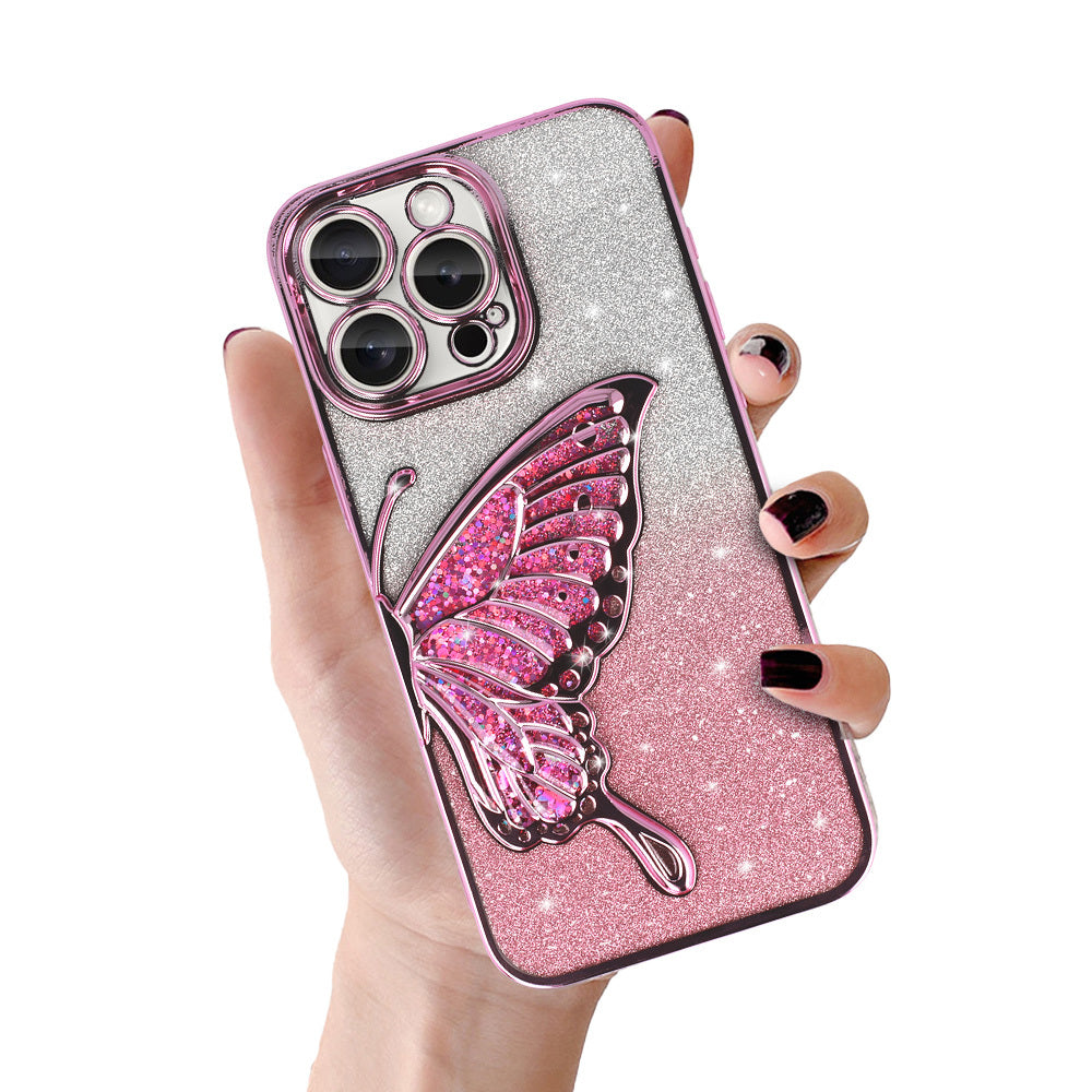 Husa Tel Protect Butterfly Water pentru iPhone 16 Plus Roz