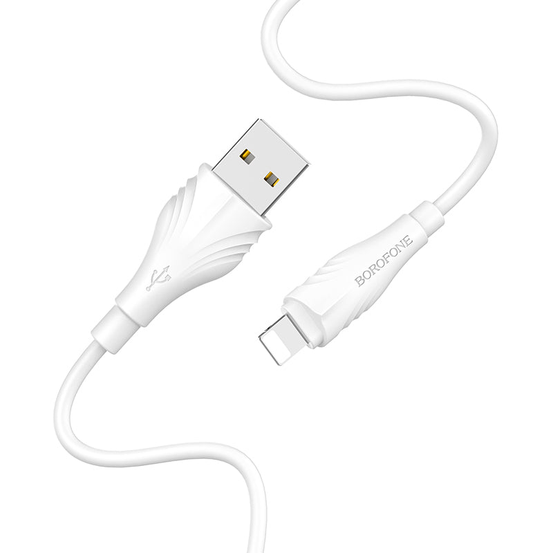 Cablu Borofone Bx18 Optimal - USB To Lightning - 2A 1 Metre Alb