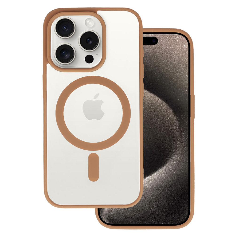 Husa Acrylic Color Magsafe pentru iPhone 12 Pro Desert Titanium