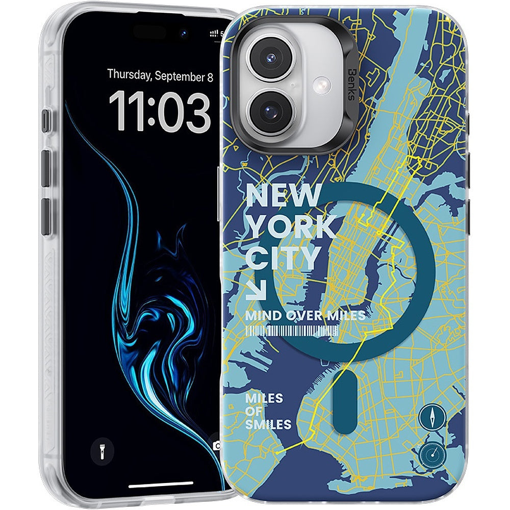 Husa Benks Magnetic City New York pentru iPhone 16 Plus